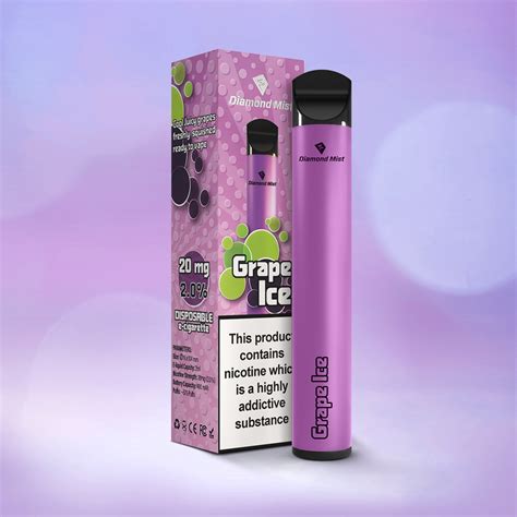 Grape Ice Diamond Mist Bar Vape 575 Puffs 400mah Battery