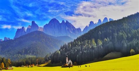Desktop Wallpaper Dolomites Italy Landscape Mountains Hd Image