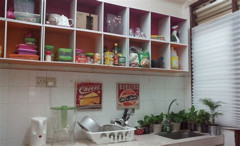 Rak kabinet lemari piring dapur kitchen set gantungan panci storage. DIY Kabinet Dapur Dengan RM94 Sahaja, Inspirasi DIY - Hias.my