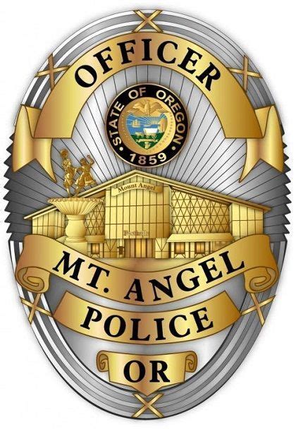 Us State Of Oregon City Of Mount Angel Police Department Badge