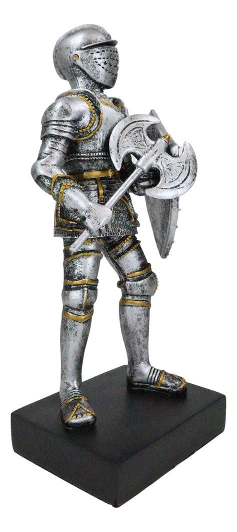 Medieval Armory Valiant Crusader Knight Of Cross With Axe And Shield Figurine In 2022 Crusader