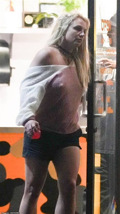 Exclusive Downcast Britney Spears Picks Up Fried Chicken On Lonely Midnight Outing As Split