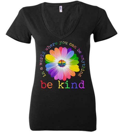 Be Kind Deep V Neck Pride Shirts For Women Gay Pride Shirts