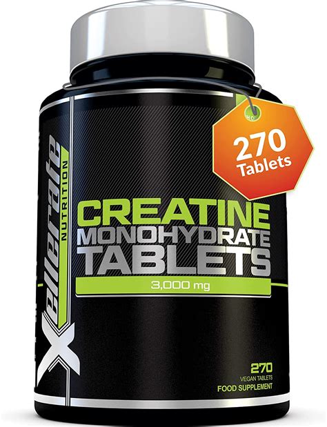 Creatine Monohydrate Tablets 3000mg 270 Creatine Tablets 3 Month