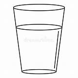 Glass Outline Water Icon Style Illustration Vector Preview sketch template