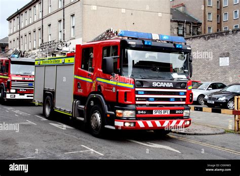 Strathclyde Fire And Rescue Rescue Pump In Glasgow Stock Photo Alamy