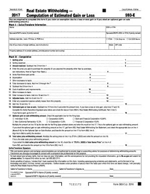 The form together with the payment must be. 2017 Form CA FTB 593-E Fill Online, Printable, Fillable ...