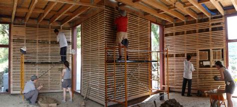 Wattle and daub is a composite building method used for making walls and buildings, in which a woven lattice of wooden strips called wattle is daubed with a sticky material usually made of some combination of wet soil, clay, sand, animal dung and straw. wattle and daub house | Bioconstruction | Pinterest ...