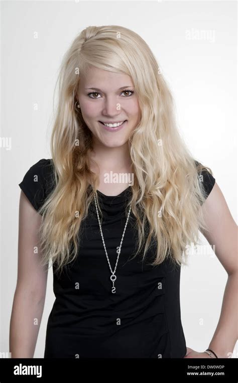 Teenage Girl Blonde Hair Smiling Hi Res Stock Photography And Images