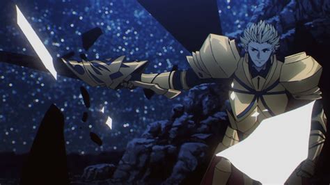 Fate Series Gilgamesh Fate Strange Fake Anime Anime Screenshot Armor Anime Boys Smiling Earring
