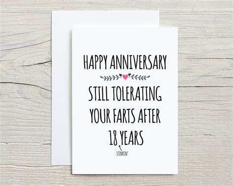 18th Anniversary Card 18th Anniversary T For Husband 18 Etsy