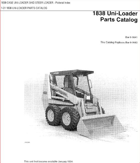 Case 1838 Skid Steer Loader Parts Catalog Manual Pdf Download