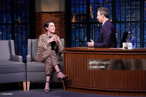 Actress Tatiana Maslany During An Interview With Host Seth Meyers On