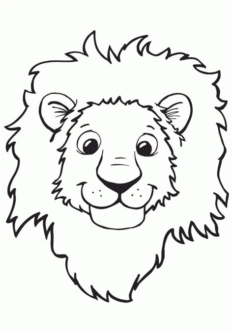 Lions Head Lion Kids Coloring Pages