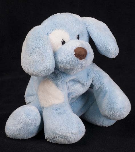 Le Chat Noir Boutique Gund Spunky Blue White Dog Stuffed Animal Toy