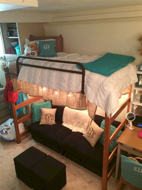 100 Cute Loft Beds College Dorm Room Design Ideas For Girl 63
