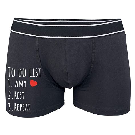Personalised Mens To Do List Boxers Valentines T Present For