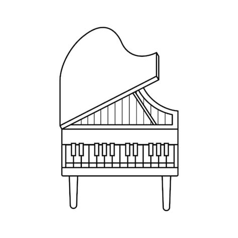 Piano Clipart Black And White