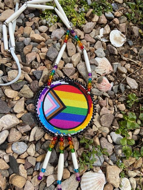 Native American Two Spirit Pride Medallion Necklace Etsy