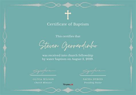 Church Certificate Of Appreciation Template