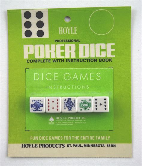 Check spelling or type a new query. Vintage Hoyle Products Professional Poker Dice Game with ...