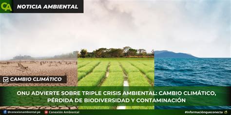 onu advierte sobre triple crisis ambiental cambio climático pérdida de biodiversidad y