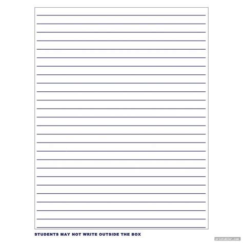 Star Lined Writing Paper Printable