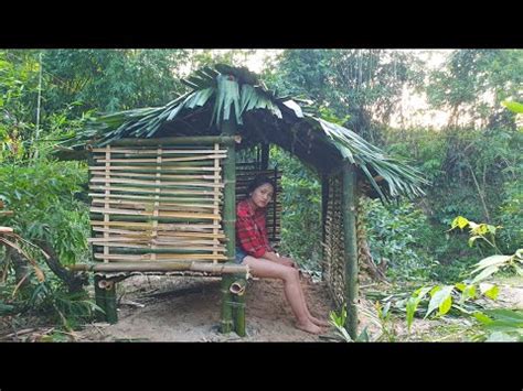Beautiful Girl Build Bamboo House Very Nice Awesome Building Skill
