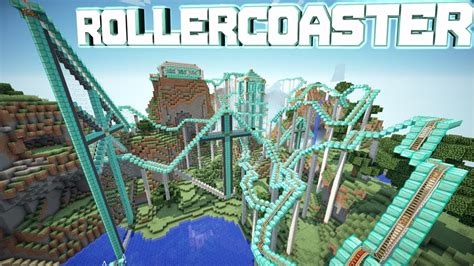 Minecraft Epic Roller Coaster Map Youtube