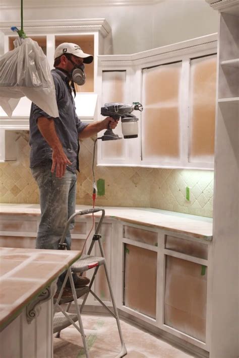 How To Spray Paint Kitchen Cabinets Wooden Cabinets Vintage
