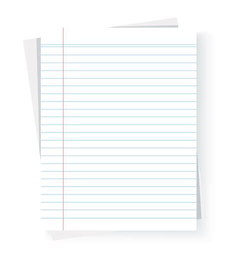 Blank Notebook Paper Sheet With Lines Illustration 13165896 Png