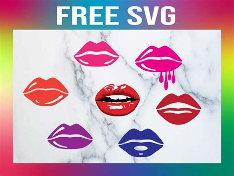 7 Free Lips SVG