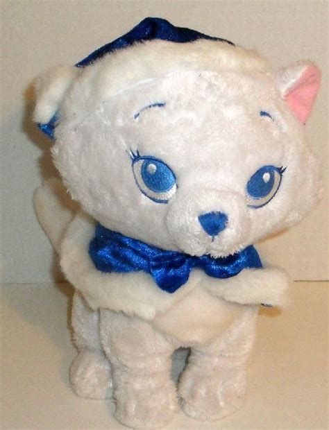 Disney Store Marie Aristocats Kitty Cat 12 Plush Blue White Holiday