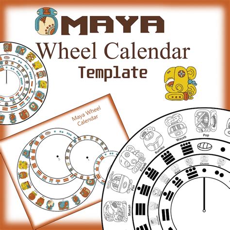 Maya Calendar Template Make Your Own Working Maya Wheel Etsy