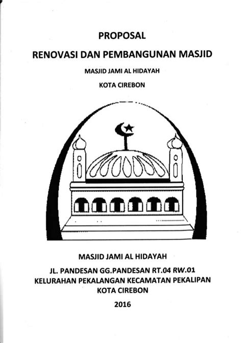 Contoh Proposal Pembangunan Masjid Sederhana Riset