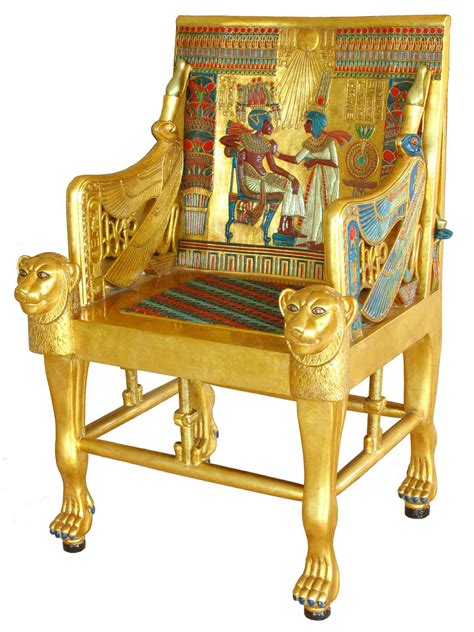 The Golden Throne Of Tutankhamun Egyptian Furniture Throne Throne Chair