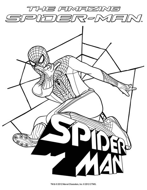 Cut out the shape and use it for coloring, crafts, stencils, and more. Coloring sheet! THE AMAZING SPIDER-MAN, in theatres July 3, 2012! | The Amazing Spider Man ...