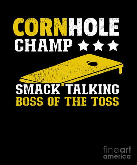 Cornhole Champ Smack Talking Boss Of The Toss Digital Art By Tobias