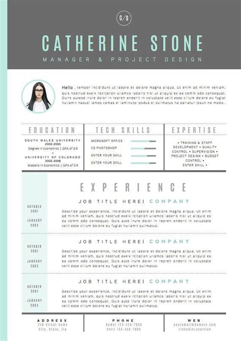 The cv or resume is the first and most critical start to apply for any job. #Resume Template / #CV Template Cover Letter for by… | Cv ...