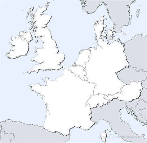 Blank Map Of Western Europe San Antonio Map