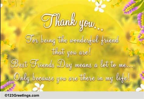 Thank You My Best Friend Free Thank You Ecards Greeting Cards