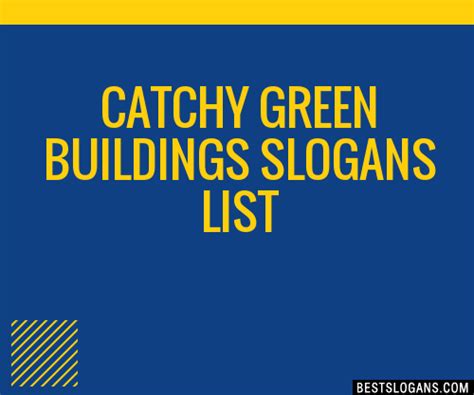 100 Catchy Green Buildings Slogans 2024 Generator Phrases And Taglines