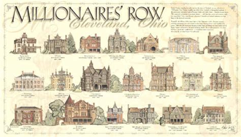 Millionaires Row Cleveland Architectural Illustration Pictures Posters