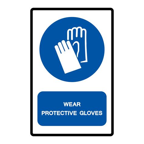 Wear Protective Gloves Symbol Sign 2315109 Vector Art At Vecteezy