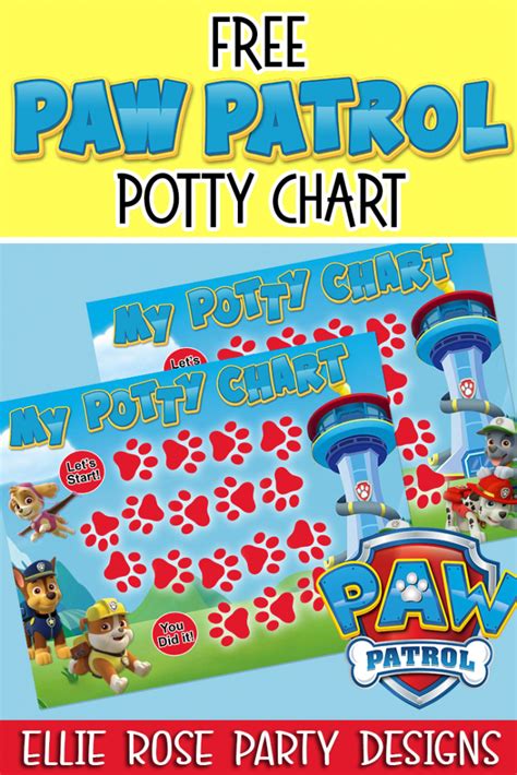 Potty Training Chart Paw Patrol