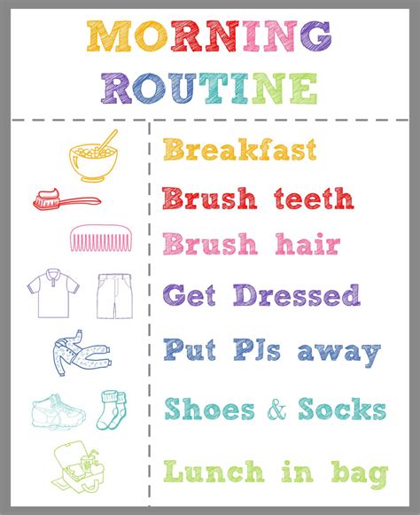 10 Best Elementary Printable Bedtime Routine Charts