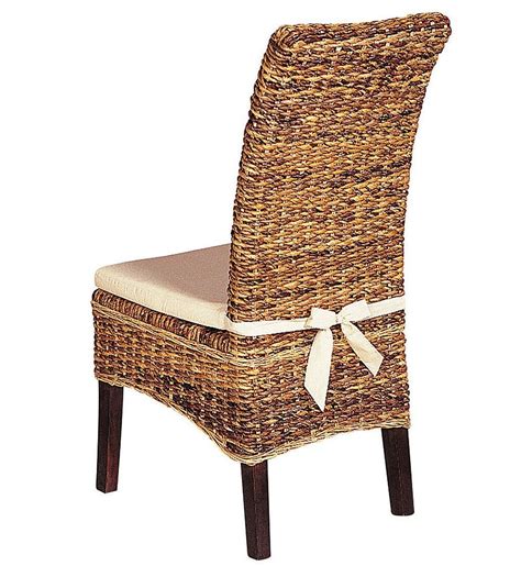 Maybe you would like to learn more about one of these? Banana Leaf Woven Side Chair with Cushion | Rattan dining ...