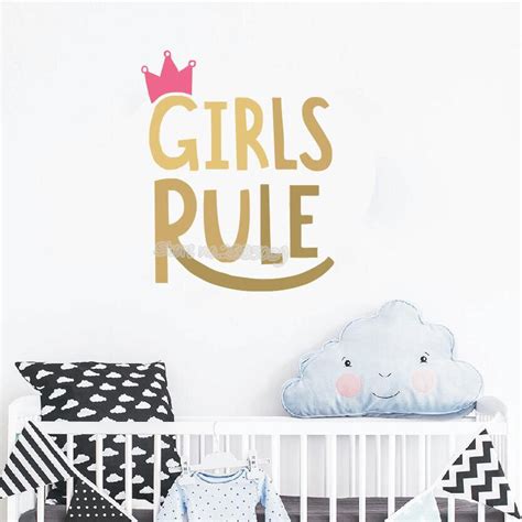 Buy Small Crown Girls Rule Wall Stickers Nontoxic Pvc