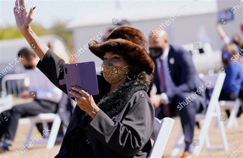 Claire Faulkner Raises Her Hand Before Editorial Stock Photo Stock