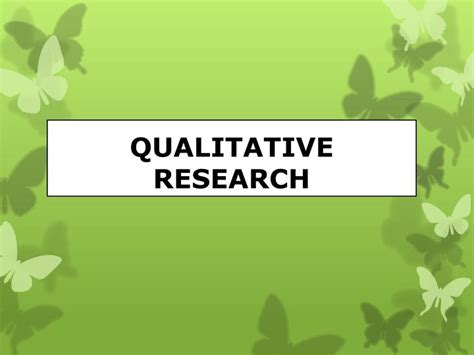 Qualitative Methodology Research Ppt Powerpoint Prese